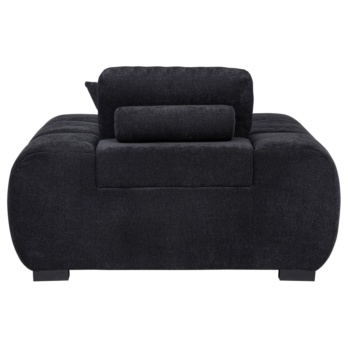 Octavia Black Fabric Upholstered Track Arm Accent Chair by Coaster at Eve Furniture