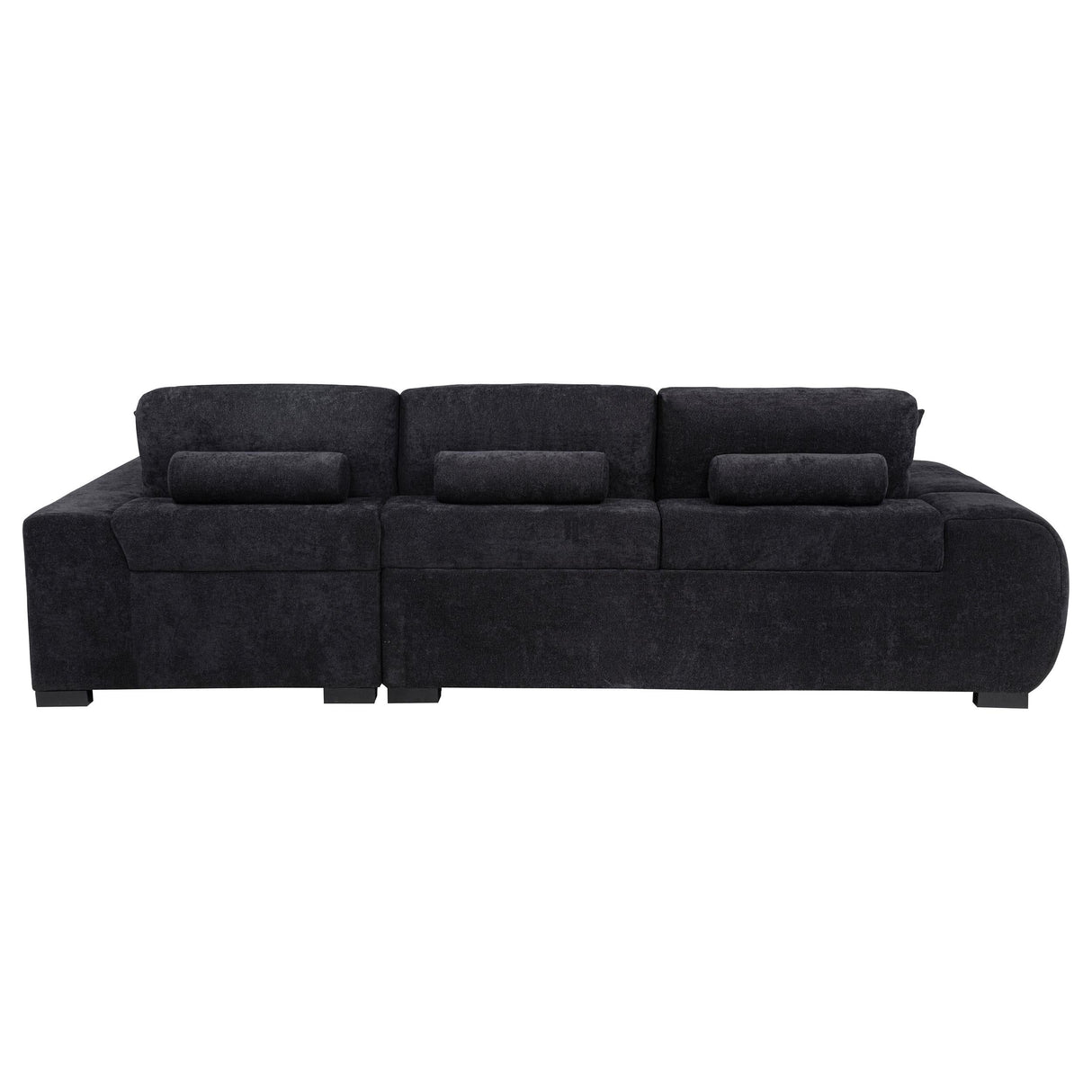 Octavia Black Fabric Upholstered Track Arm Sectional Sofa by Coaster at Eve Furniture