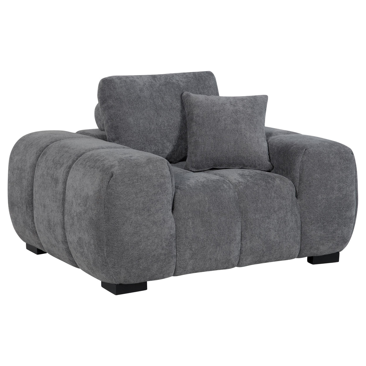 Octavia Charcoal Gray Track Arm Accent Chair by Coaster at Eve Furniture