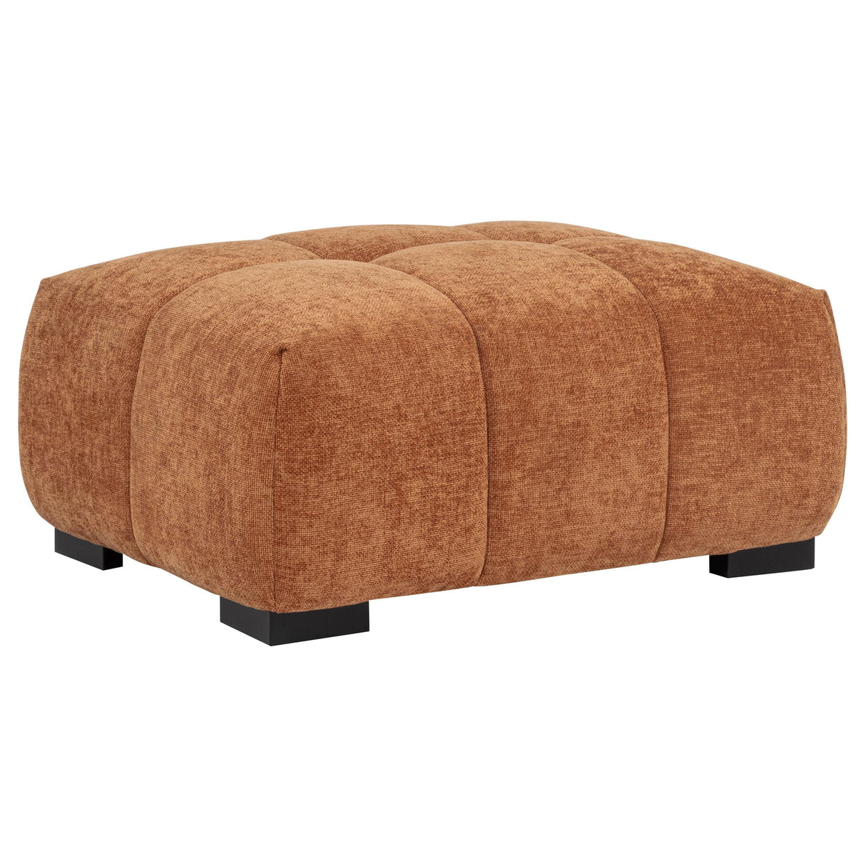 Octavia Orange Fabric Upholstered Rectangular Ottoman by Coaster at Eve Furniture