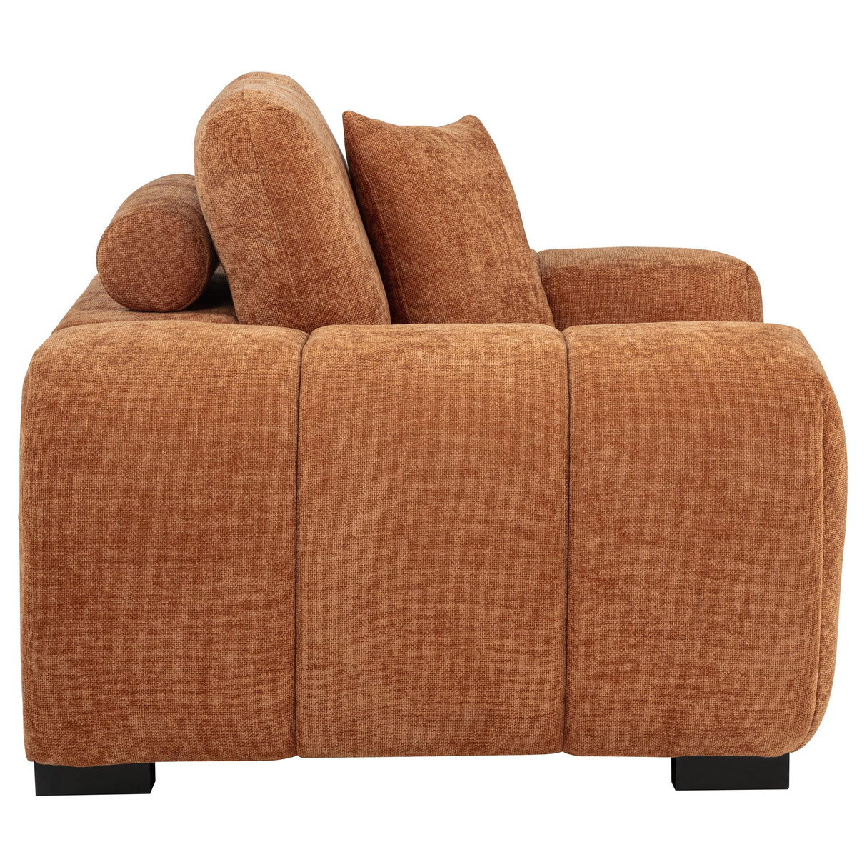 Octavia Orange Fabric Upholstered Track Arm Accent Chair by Coaster at Eve Furniture