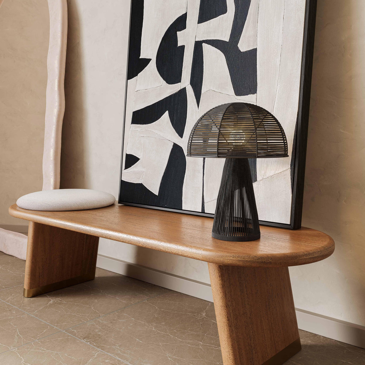 Oddy Jute Table Lamp by TOV Furniture at Eve Furniture