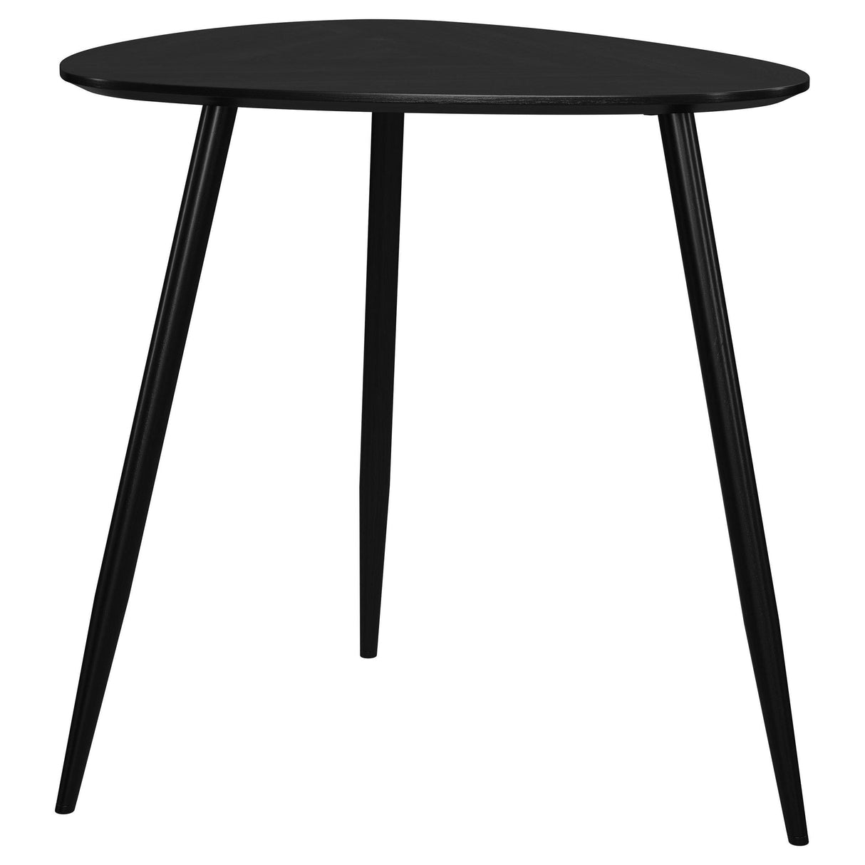 Odessa Black Triangular Solid Wood End Table by Coaster at Eve Furniture