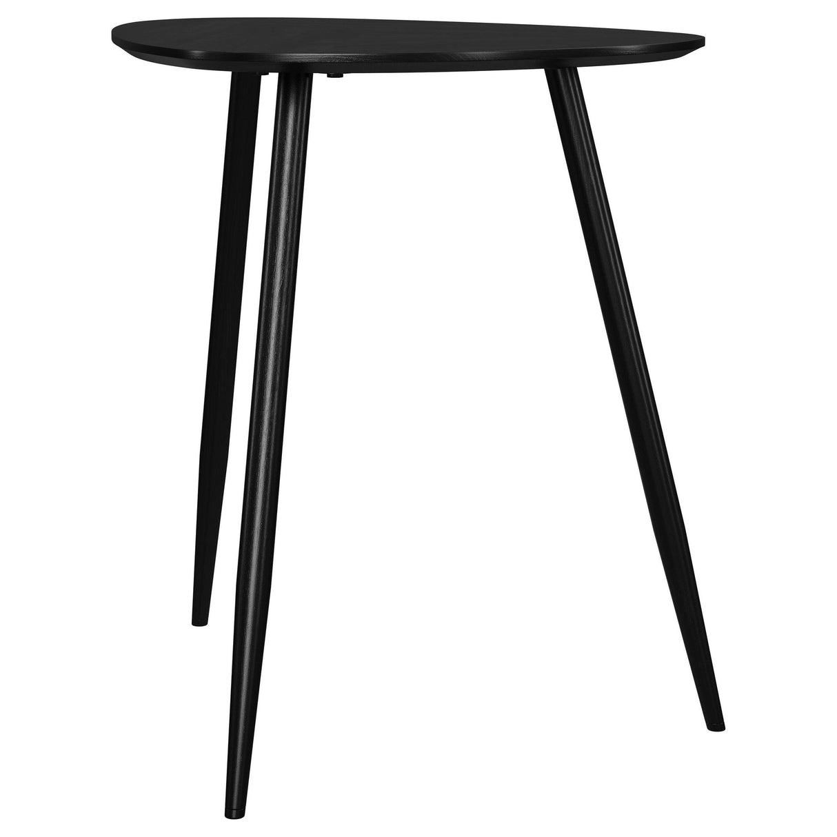 Odessa Black Triangular Solid Wood End Table by Coaster at Eve Furniture