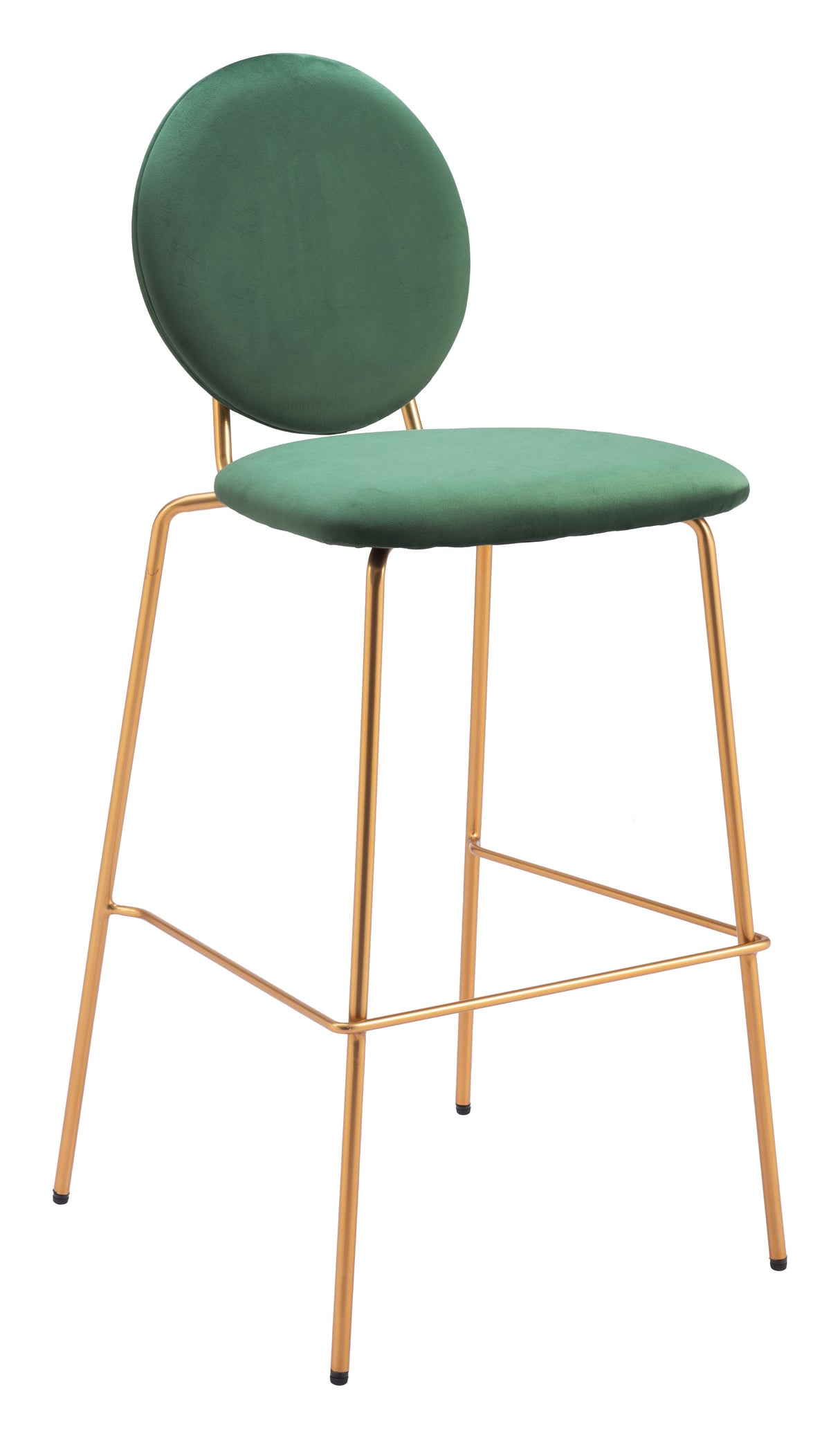 Odessa Green & Gold Barstool (Set of 2) by Zuomod at Eve Furniture