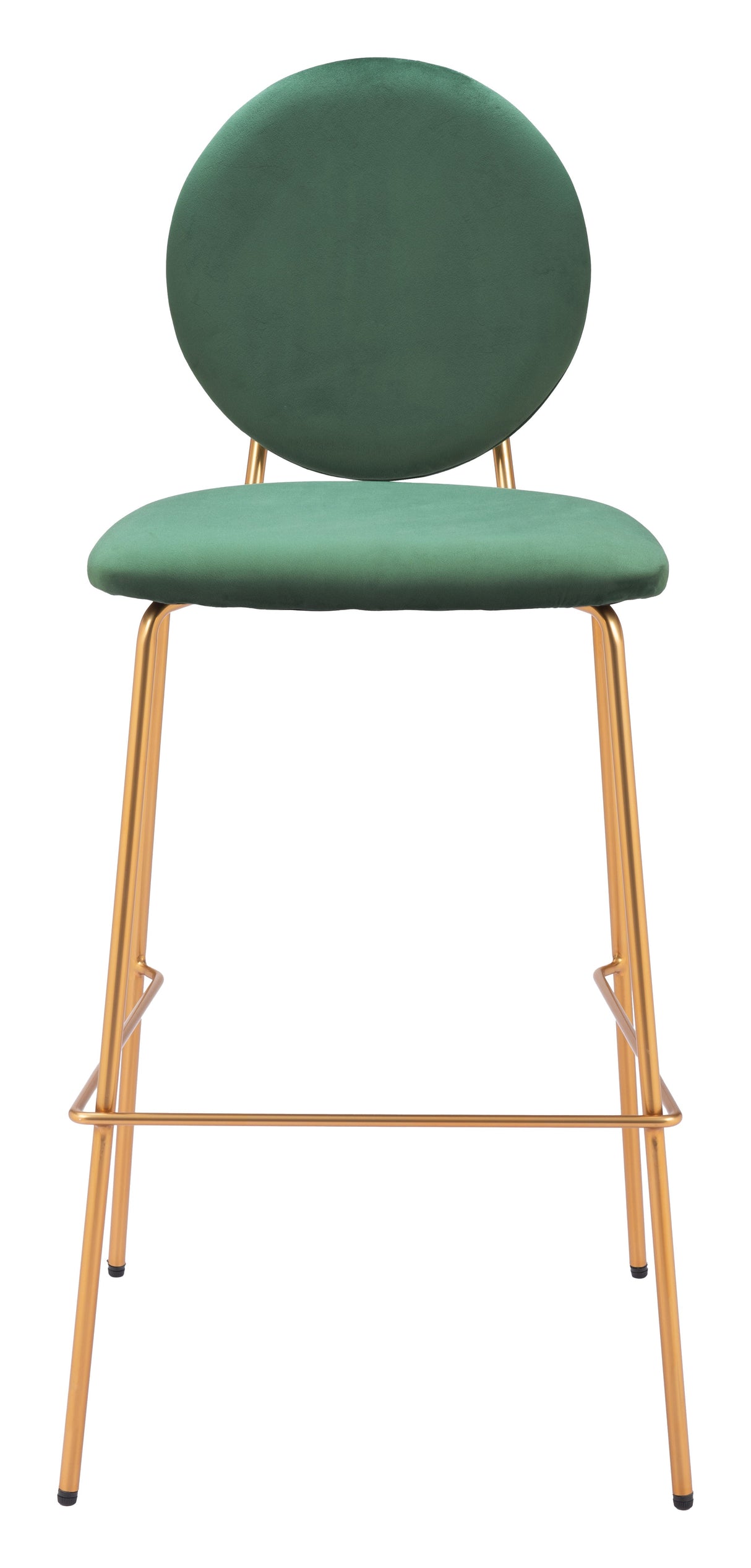Odessa Green & Gold Barstool (Set of 2) by Zuomod at Eve Furniture