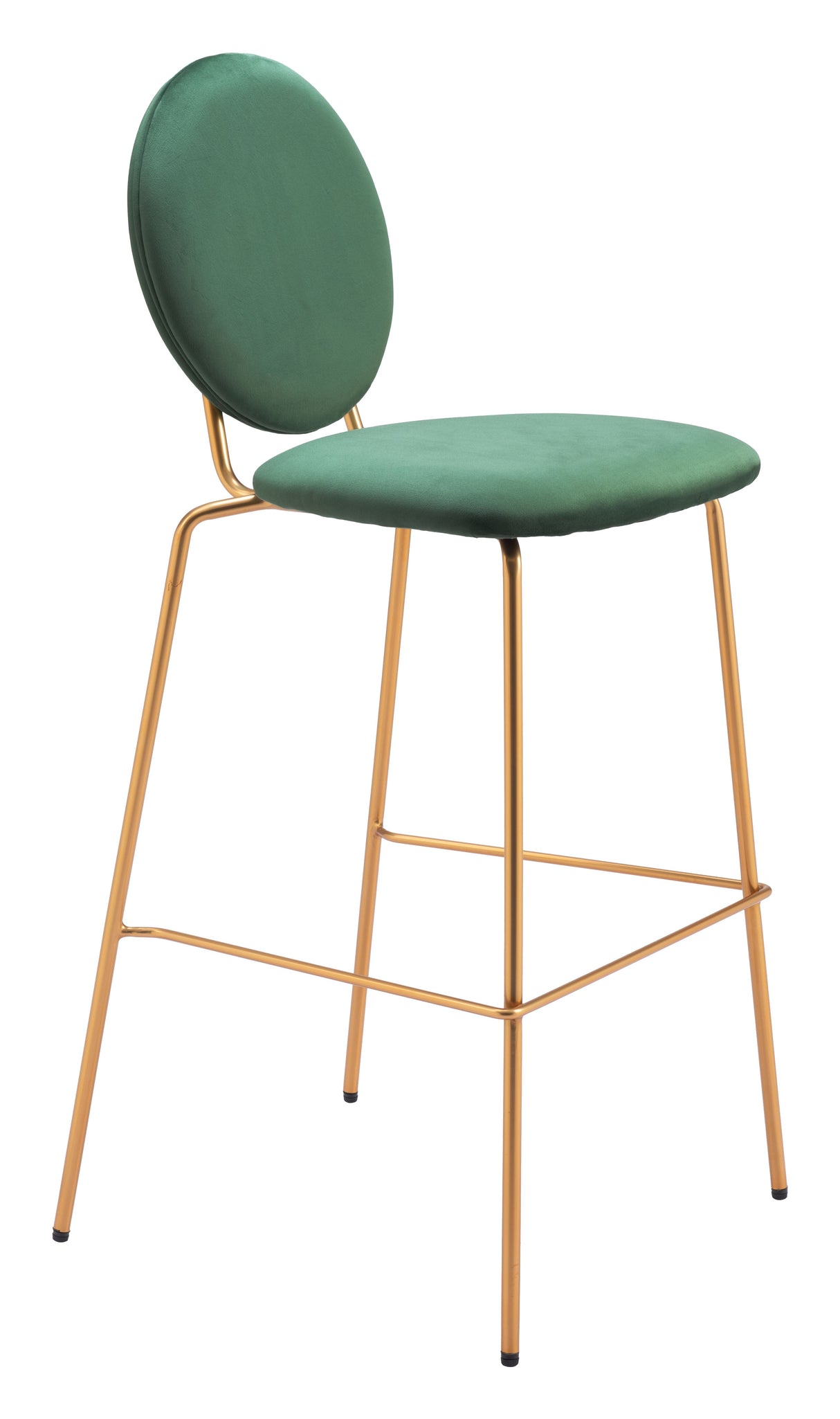 Odessa Green & Gold Barstool (Set of 2) by Zuomod at Eve Furniture