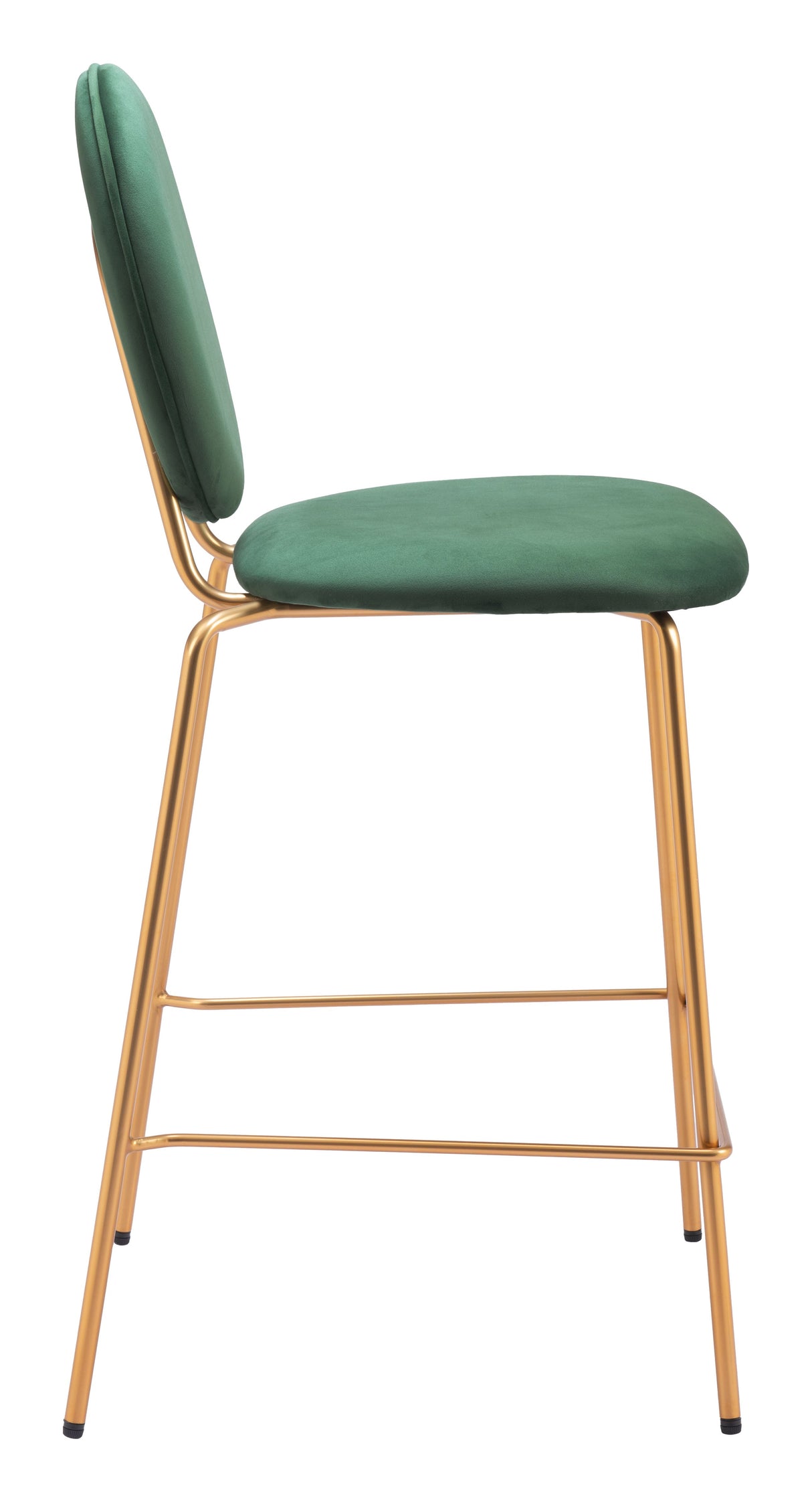 Odessa Green & Gold Counter Stool (Set of 2) by Zuomod at Eve Furniture