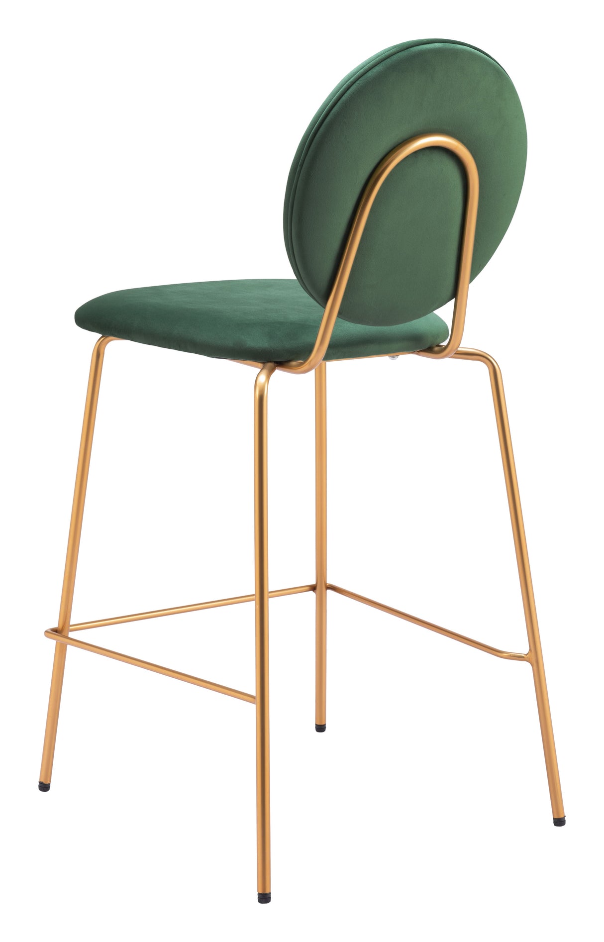 Odessa Green & Gold Counter Stool (Set of 2) by Zuomod at Eve Furniture
