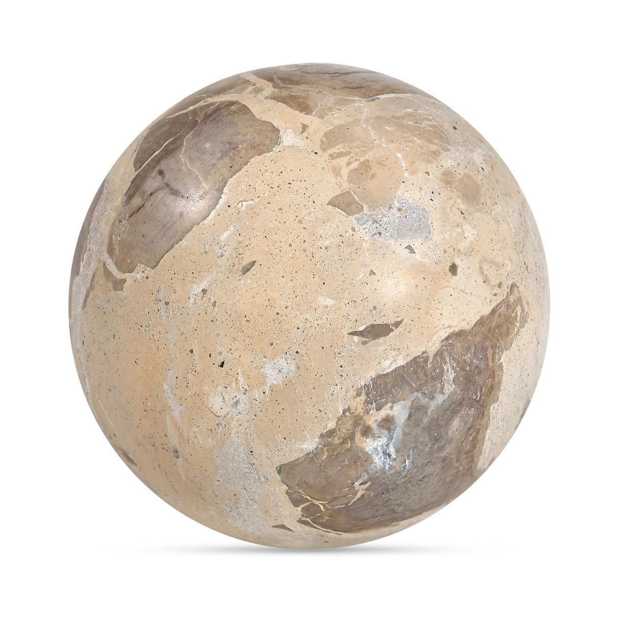 Odessa Tendu Beige Marble Sphere Tabletop Accent by MOES at Eve Furniture