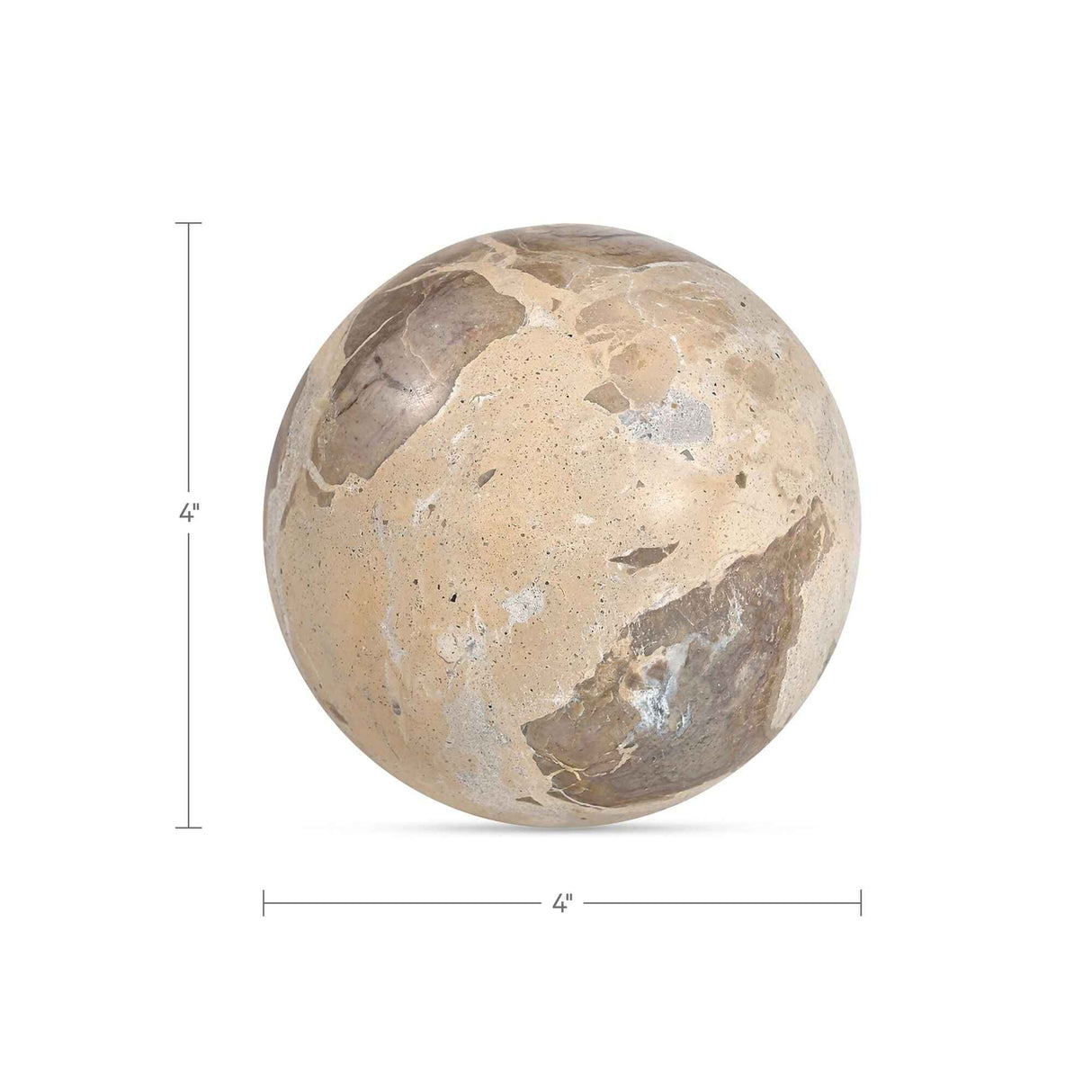 Odessa Tendu Beige Marble Sphere Tabletop Accent by Moe's Home at Eve Furniture