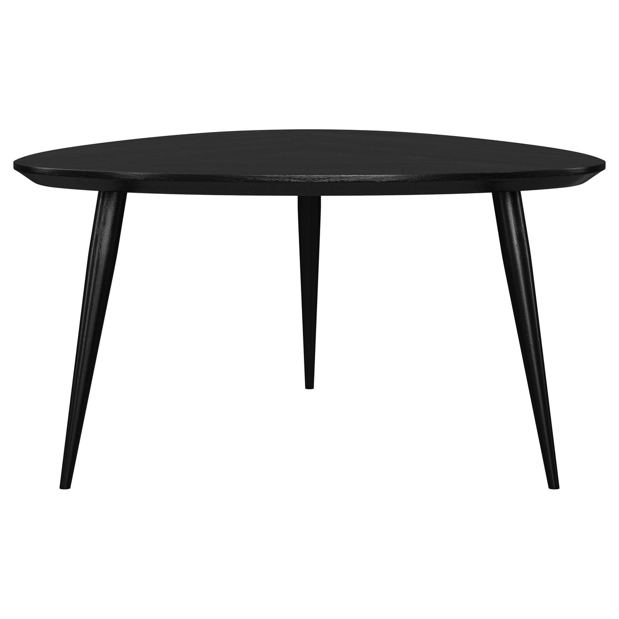 Odessa Triangular Solid Wood Coffee Table Black by Coaster at Eve Furniture