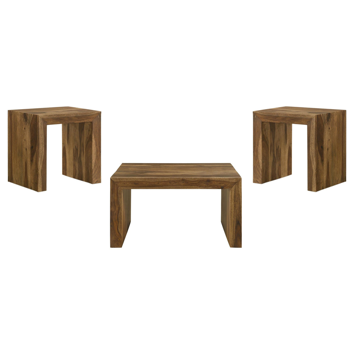 Odilia Auburn 3-Piece Solid Wood Coffee and End Table Set by Coaster at Eve Furniture
