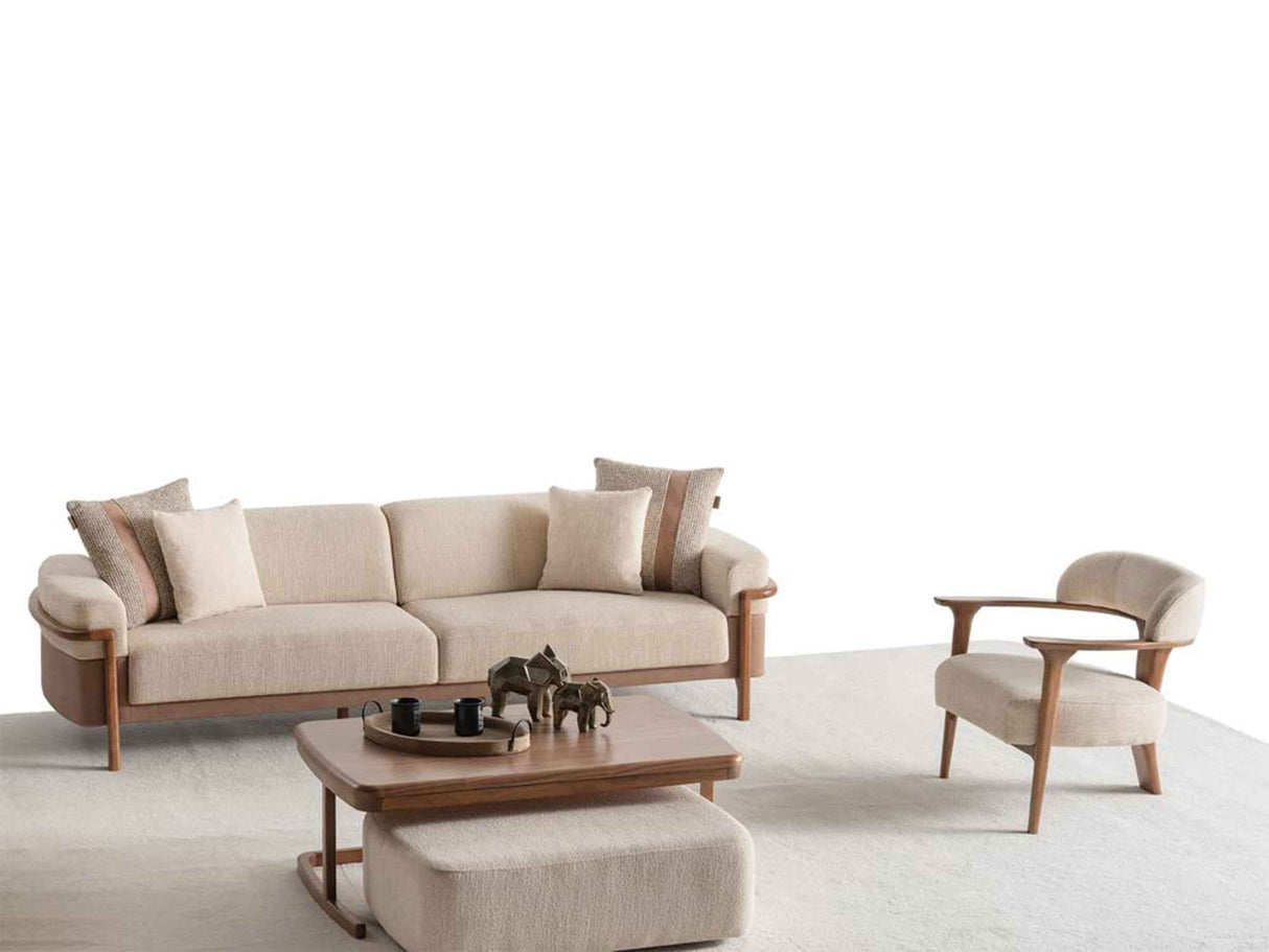 Odin Cream Convertible 3 Seater Sofa by Furnia at Eve Furniture