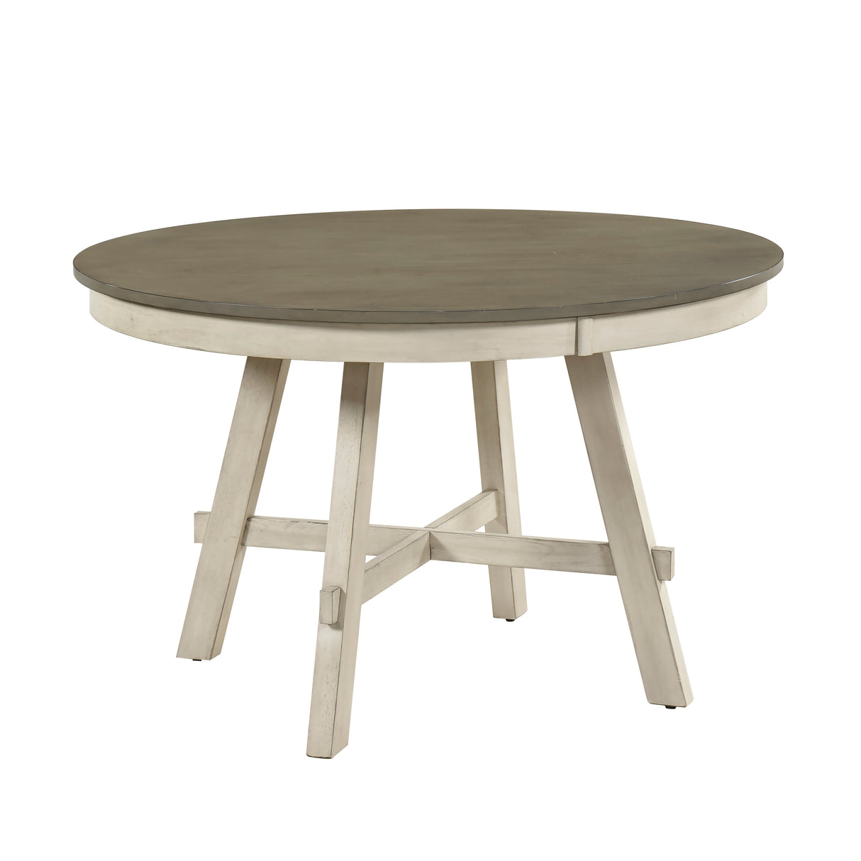 Ogden Graywash/Antique White 48" Round Dining Table by Homelegance at Eve Furniture
