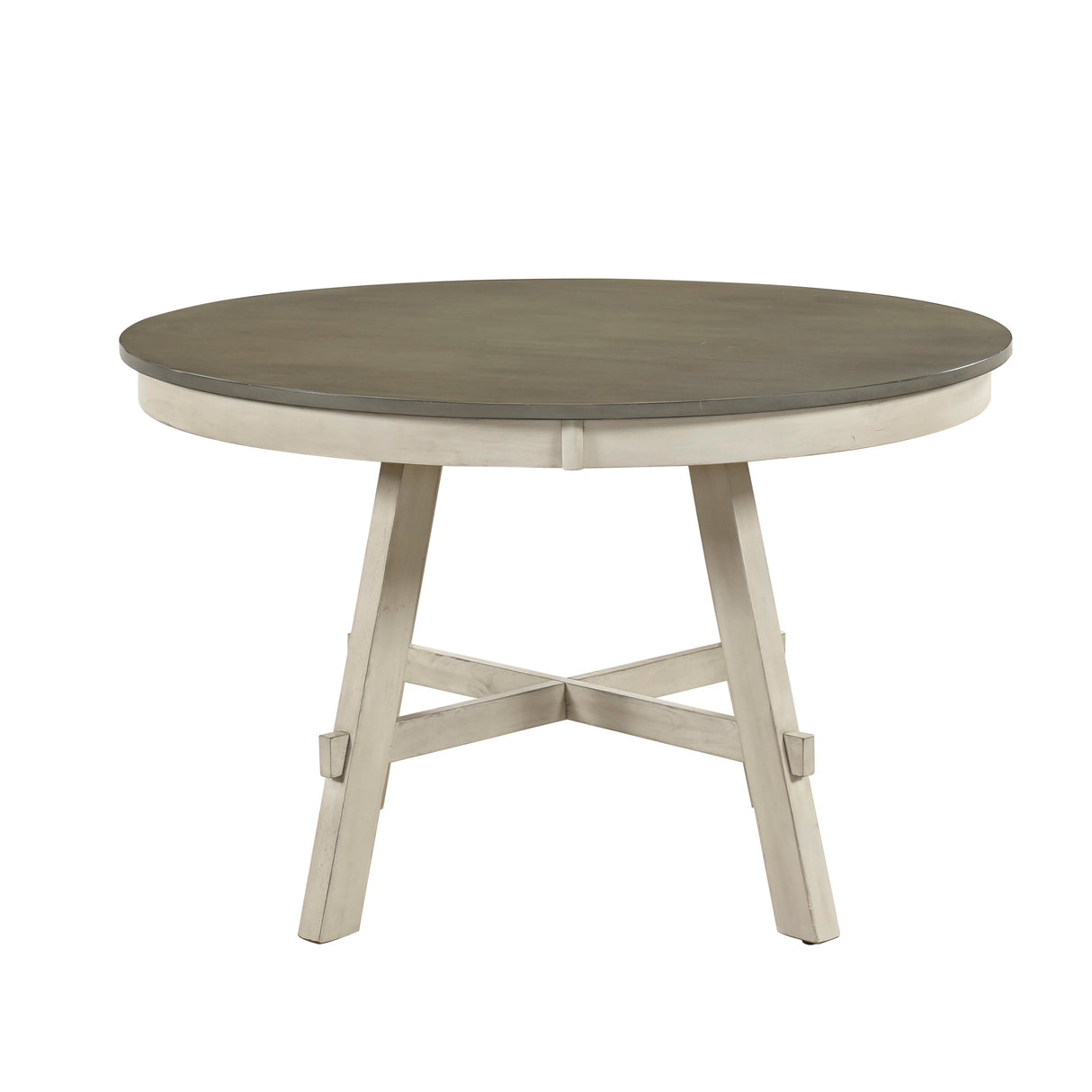 Ogden Graywash/Antique White 48" Round Dining Table by Homelegance at Eve Furniture
