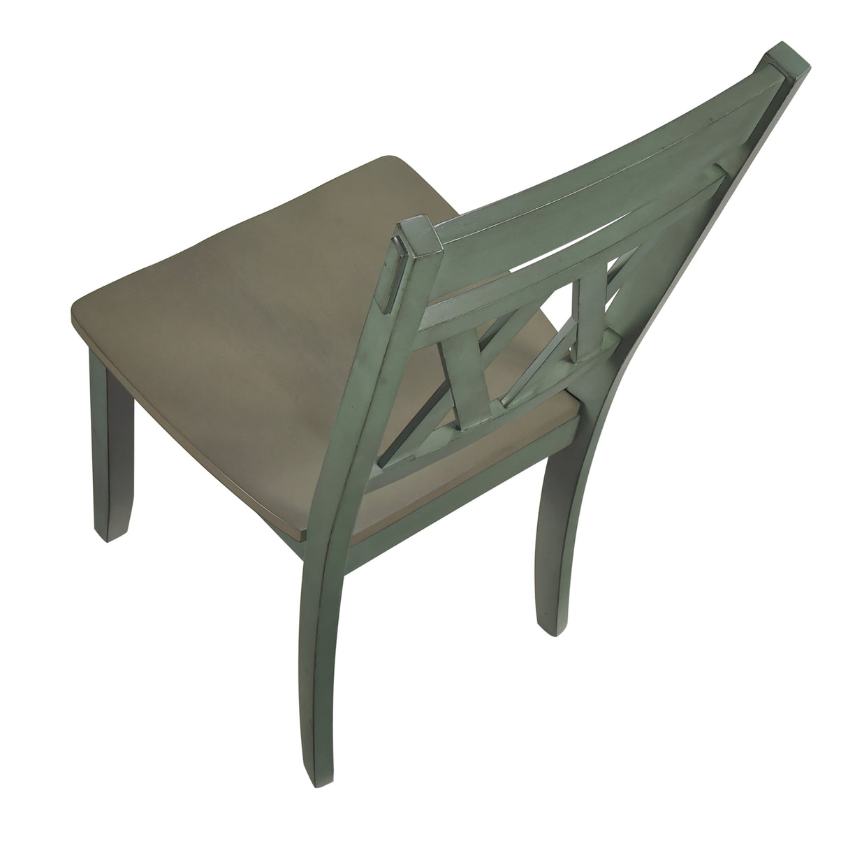 Ogden Teal Double X-Back Side Chair, Set of 2 by Homelegance at Eve Furniture