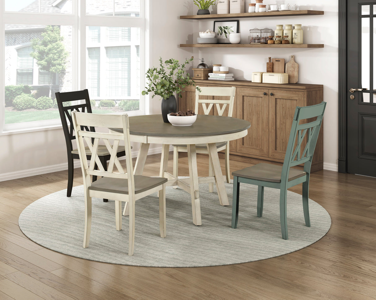 Ogden White Double X-Back Side Chair, Set of 2 by Homelegance at Eve Furniture