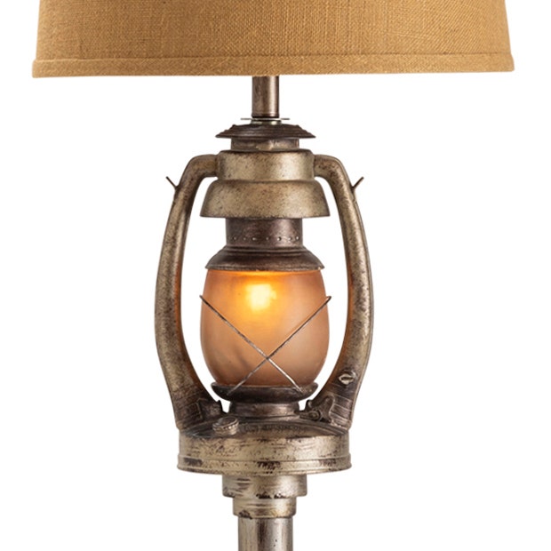 Oil Lantern Grey/Bronze Floor Lamp by Crestview at Eve Furniture