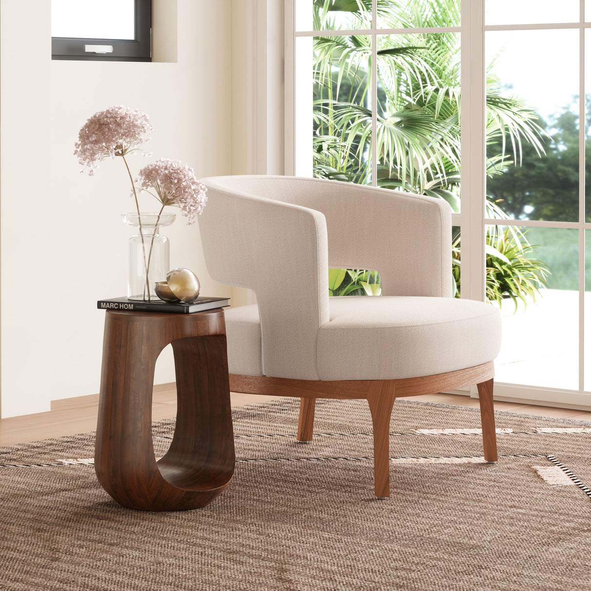 Okno Walnut Side Table by Zuomod at Eve Furniture