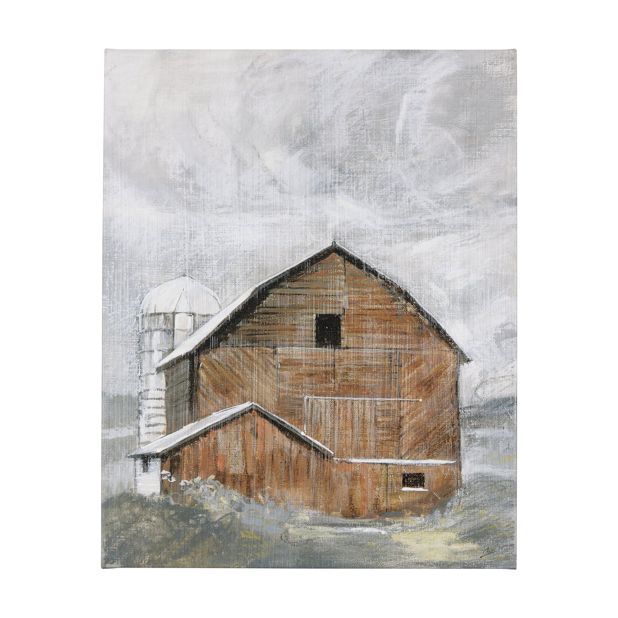 Old Barn I by Mercana Studio a Hand Embellished Textured Canvas by Mercana at Eve Furniture