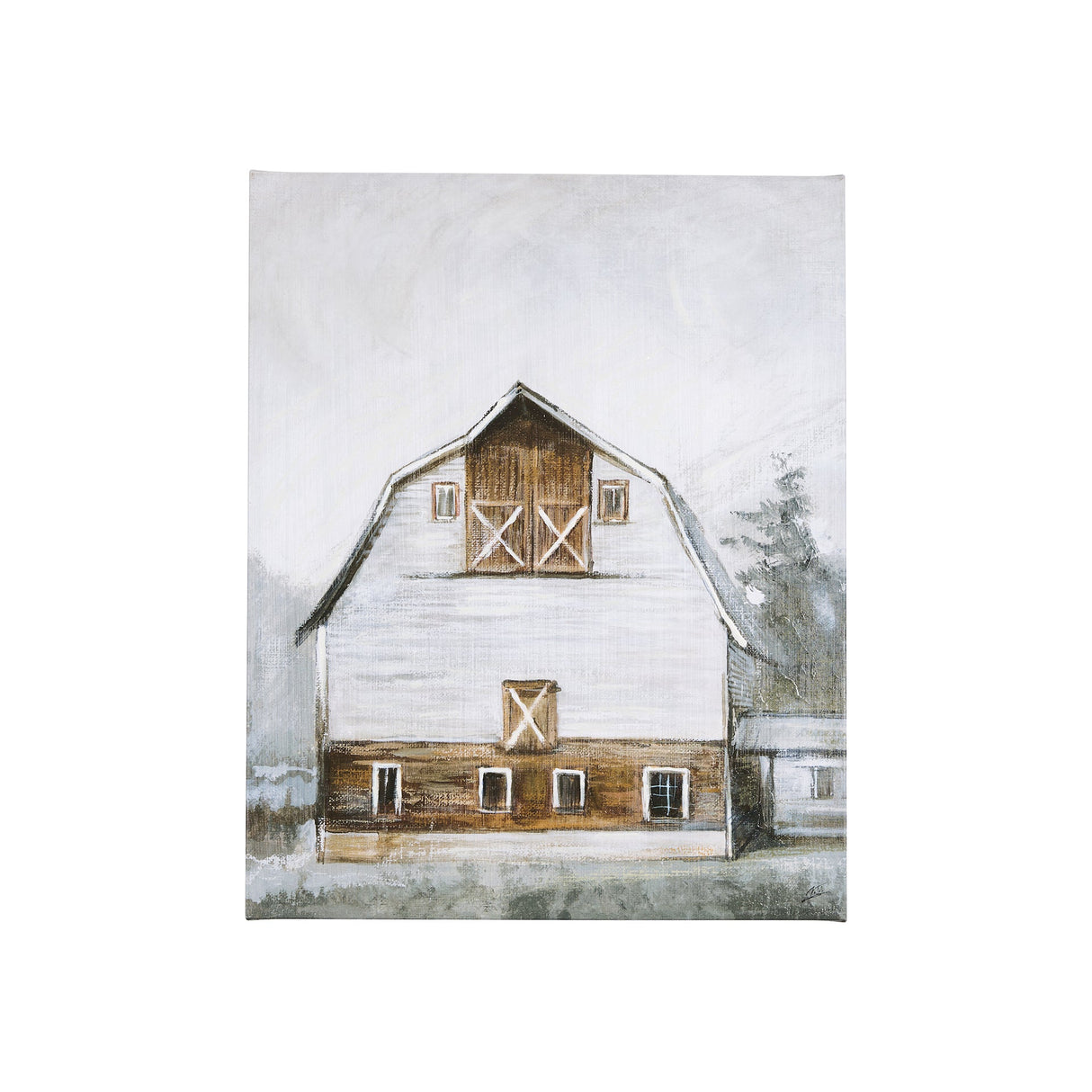 Old Barn II by Mercana Studio a Hand Embellished Textured Canvas by Mercana at Eve Furniture