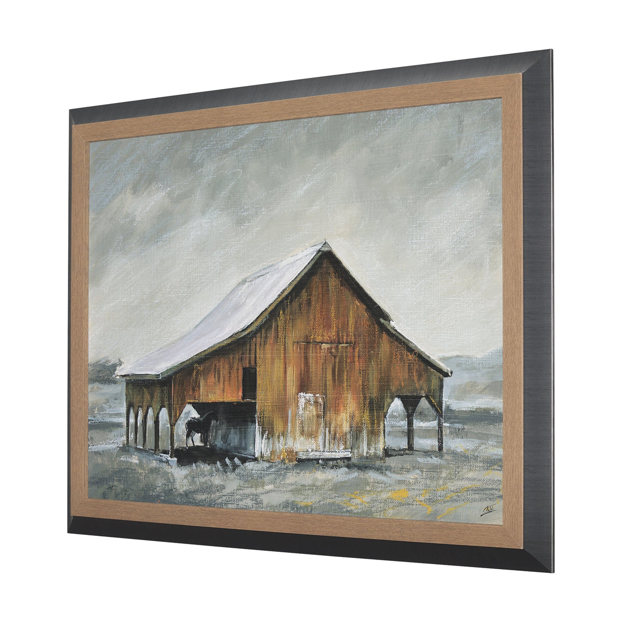 Old Barn III by Mercana Studio a Hand Embellished Textured Framed Art Print by Mercana at Eve Furniture