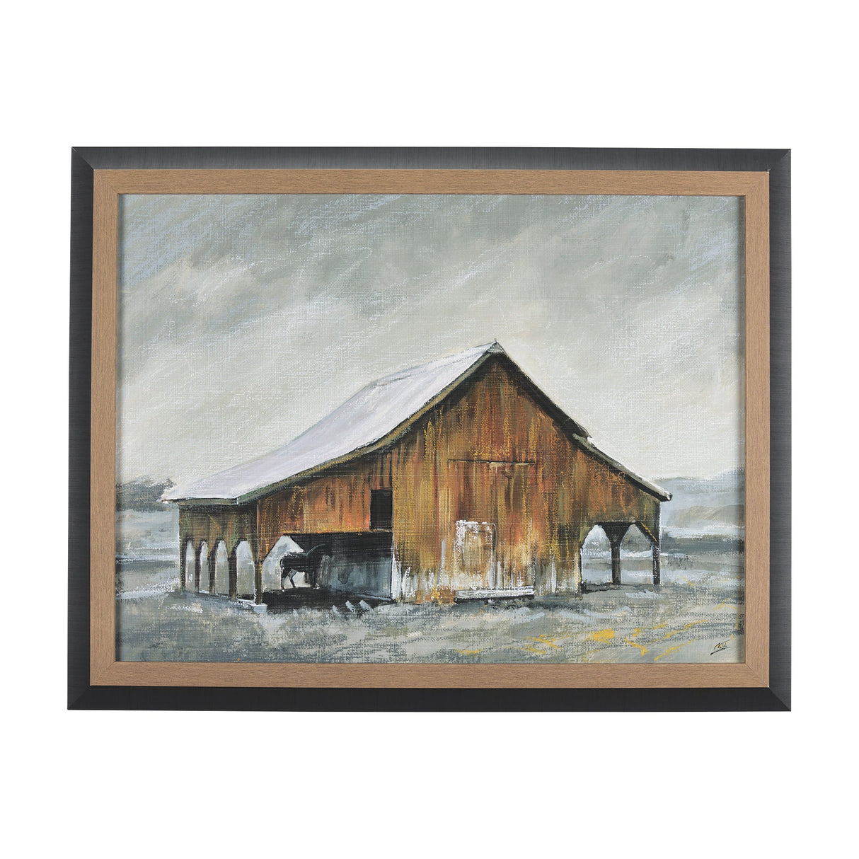 Old Barn III by Mercana Studio a Hand Embellished Textured Framed Art Print by Mercana at Eve Furniture