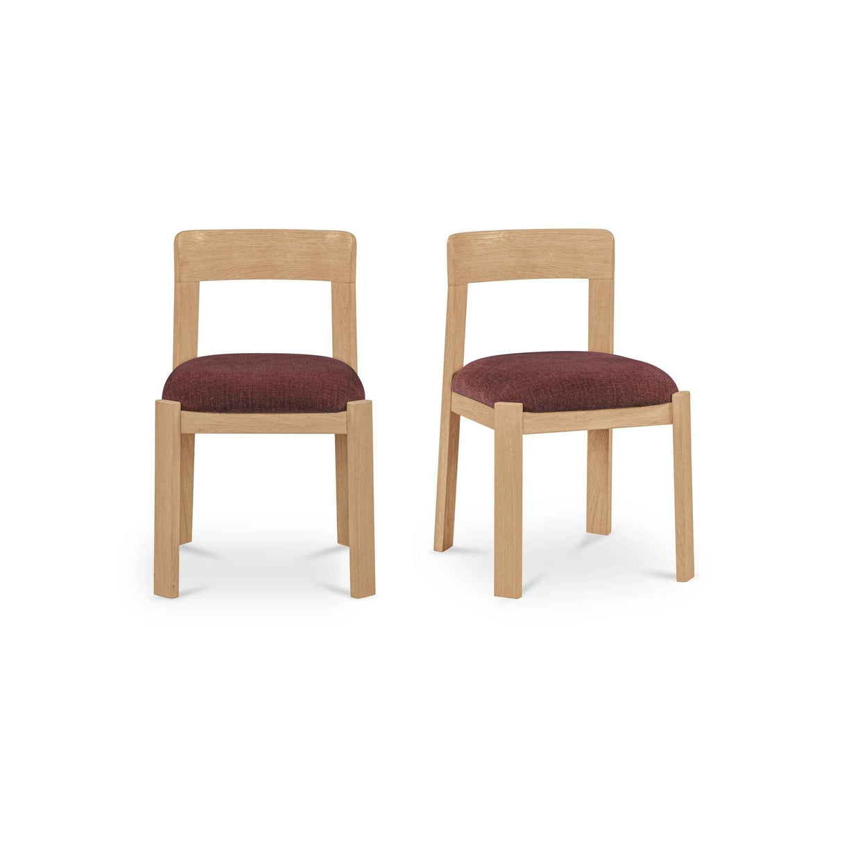Oli Berry/Natural Dining Chair (Set of 2) by Moe's Home at Eve Furniture