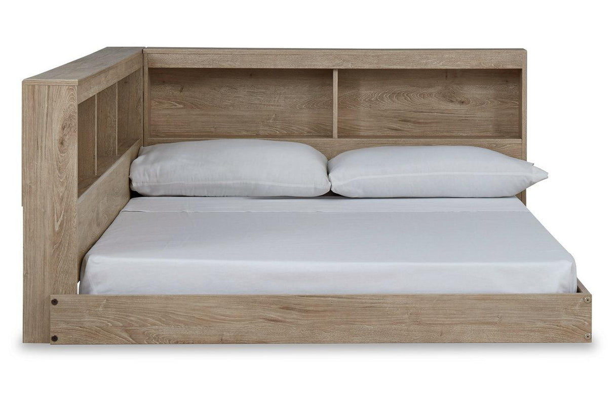 Oliah Natural Full Bookcase Storage Bed by Ashley at Eve Furniture