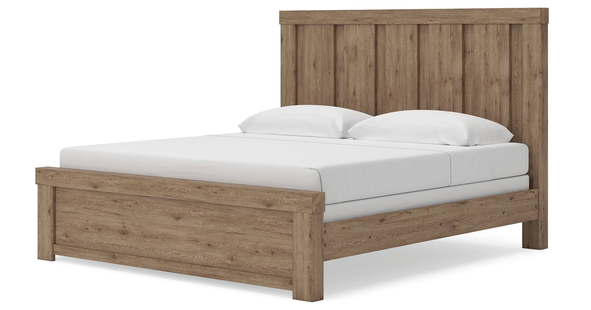 Oliandon Light Brown Panel Bedroom Set by Ashley at Eve Furniture