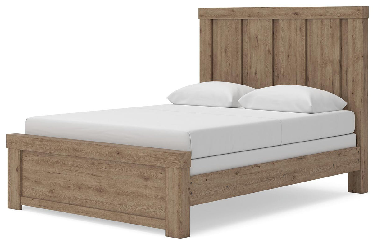 Oliandon Light Brown Queen Panel Bed by Ashley at Eve Furniture