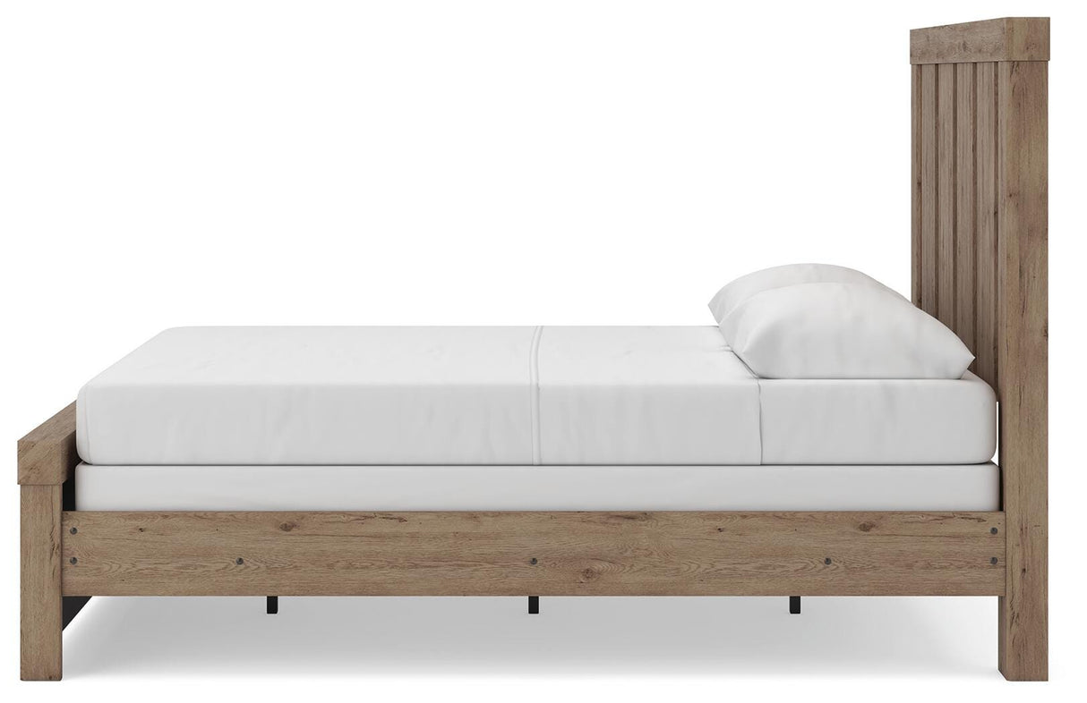 Oliandon Light Brown Queen Panel Bed by Ashley at Eve Furniture