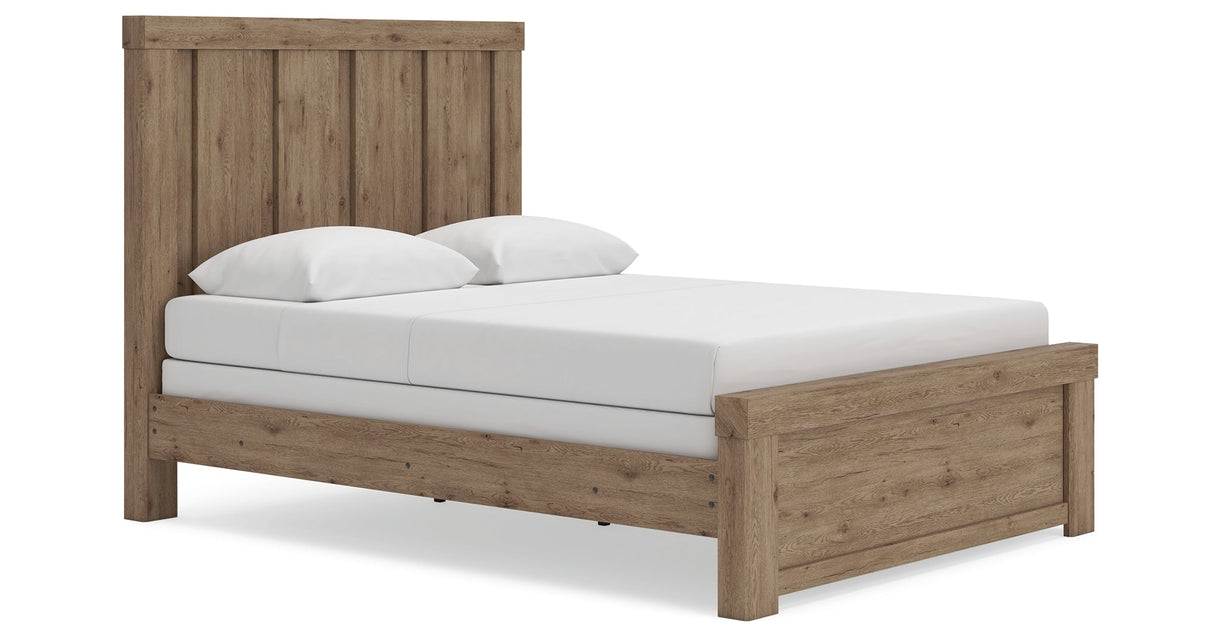 Oliandon Light Brown Queen Panel Bed by Ashley at Eve Furniture