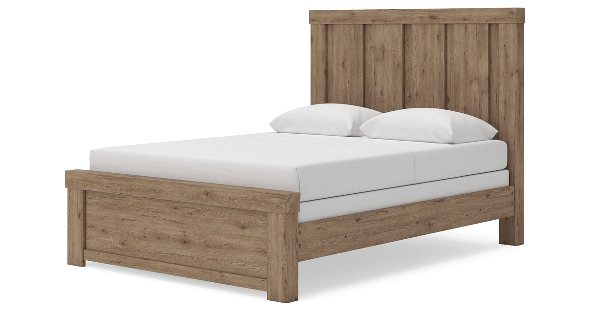 Oliandon Light Brown Queen Panel Bed by Ashley at Eve Furniture