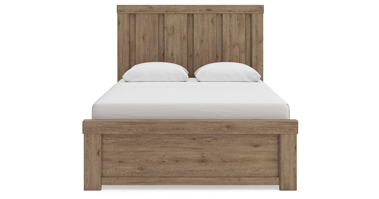 Oliandon Light Brown Queen Panel Bed by Ashley at Eve Furniture