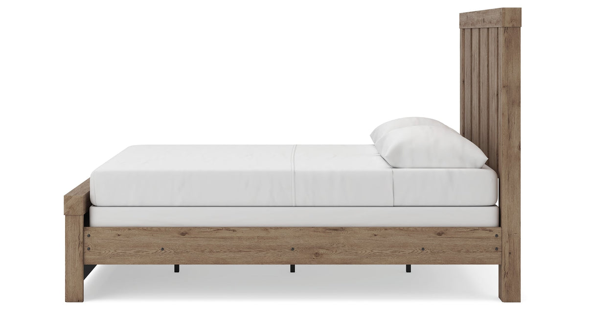 Oliandon Light Brown Queen Panel Bed by Ashley at Eve Furniture