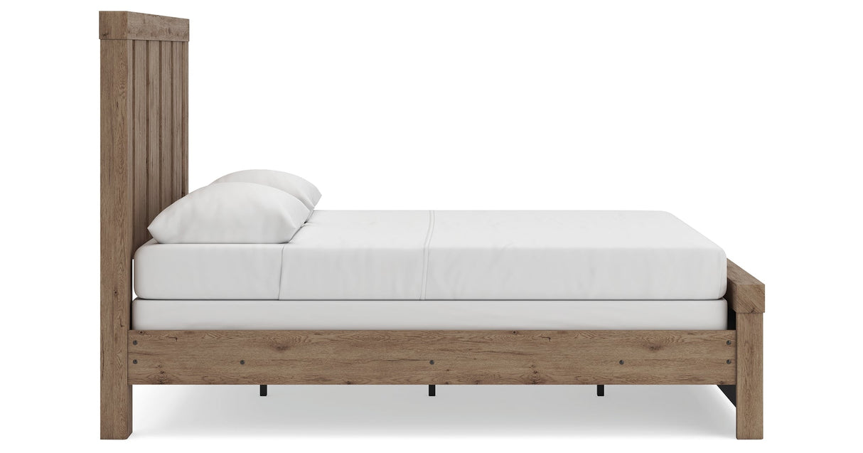 Oliandon Light Brown Queen Panel Bed by Ashley at Eve Furniture