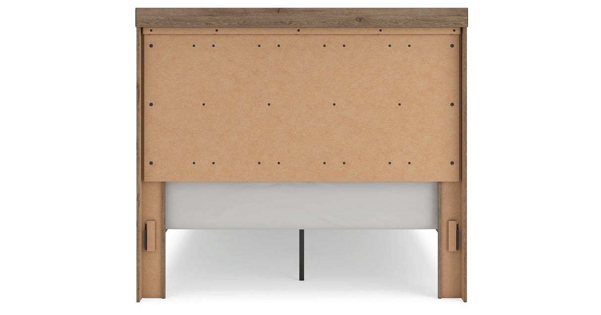 Oliandon Light Brown Queen Panel Storage Bed by Ashley at Eve Furniture