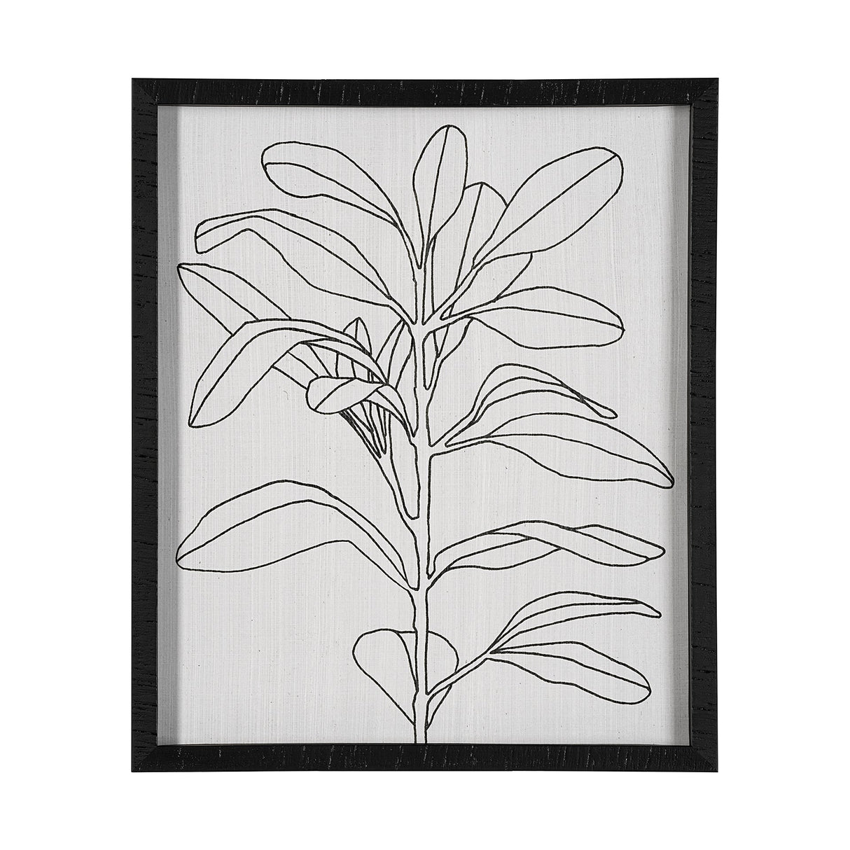 Olive Branch Countour I by Emma Scarvey Hand Embellished Textured Framed Art Print Matted under Glas by Mercana at Eve Furniture