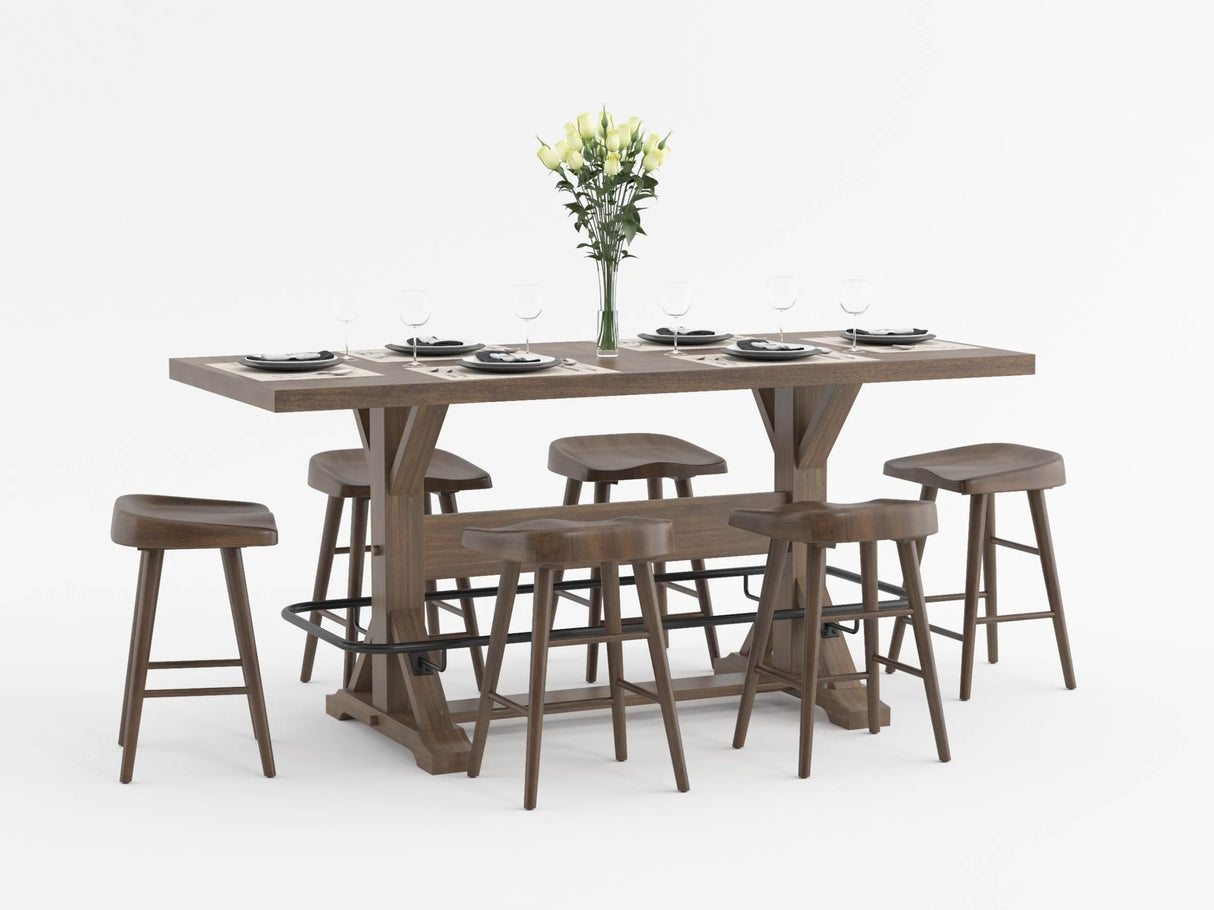 Oliver Brown Counter Height Stool, Set of 2 by Homelegance at Eve Furniture
