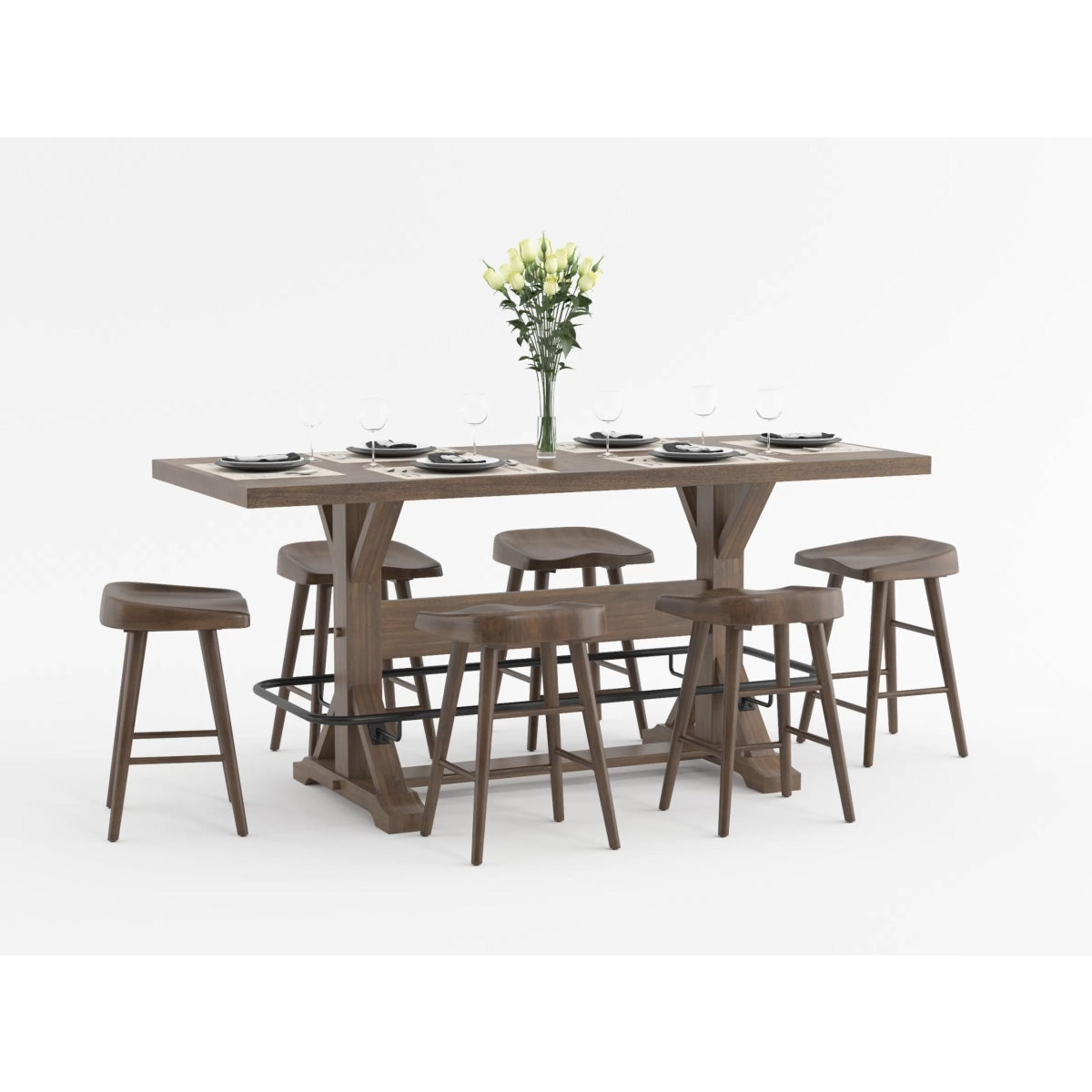 Oliver Brown Counter Height Stool, Set of 2 by Homelegance at Eve Furniture