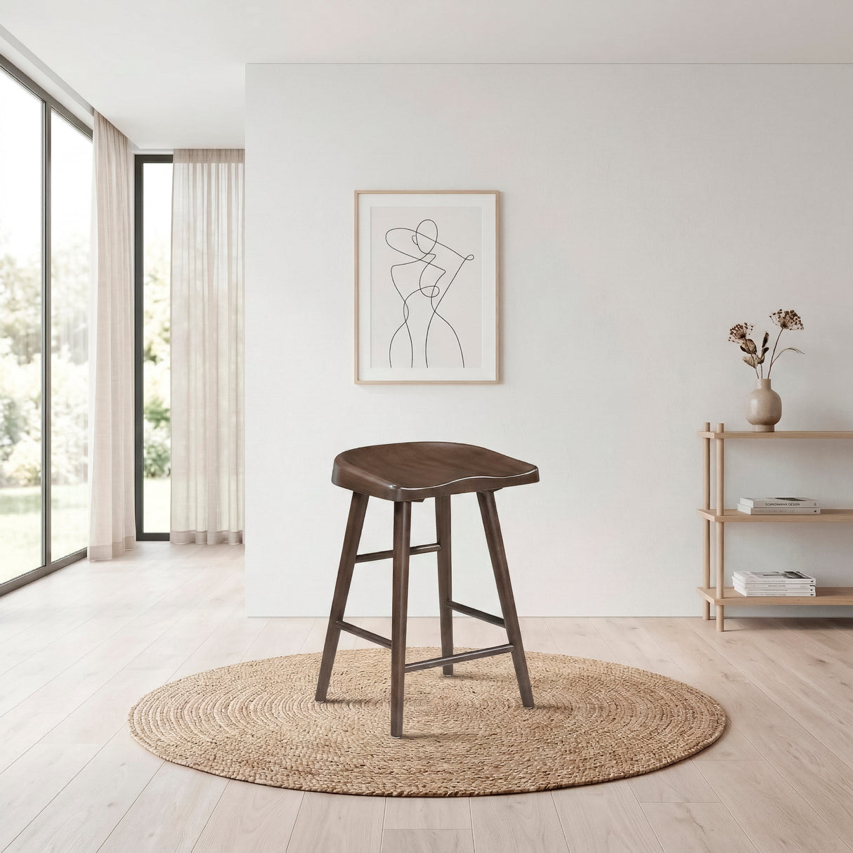Oliver Brown Counter Height Stool, Set of 2 by Homelegance at Eve Furniture