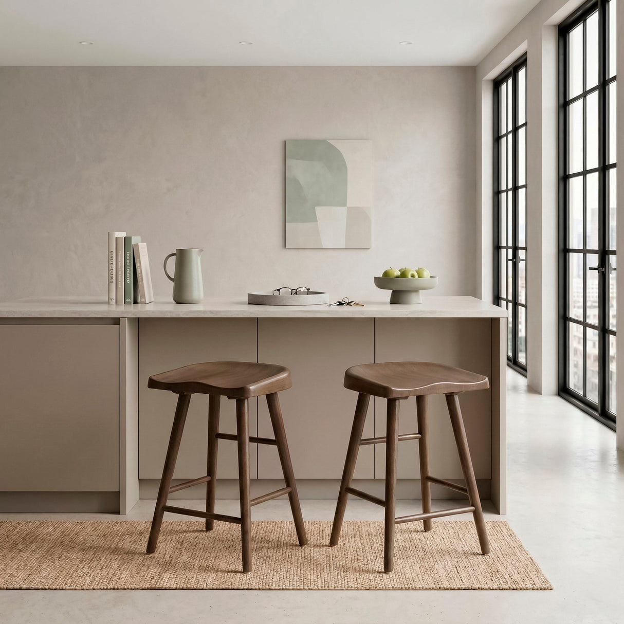 Oliver Brown Counter Height Stool, Set of 2 by Homelegance at Eve Furniture