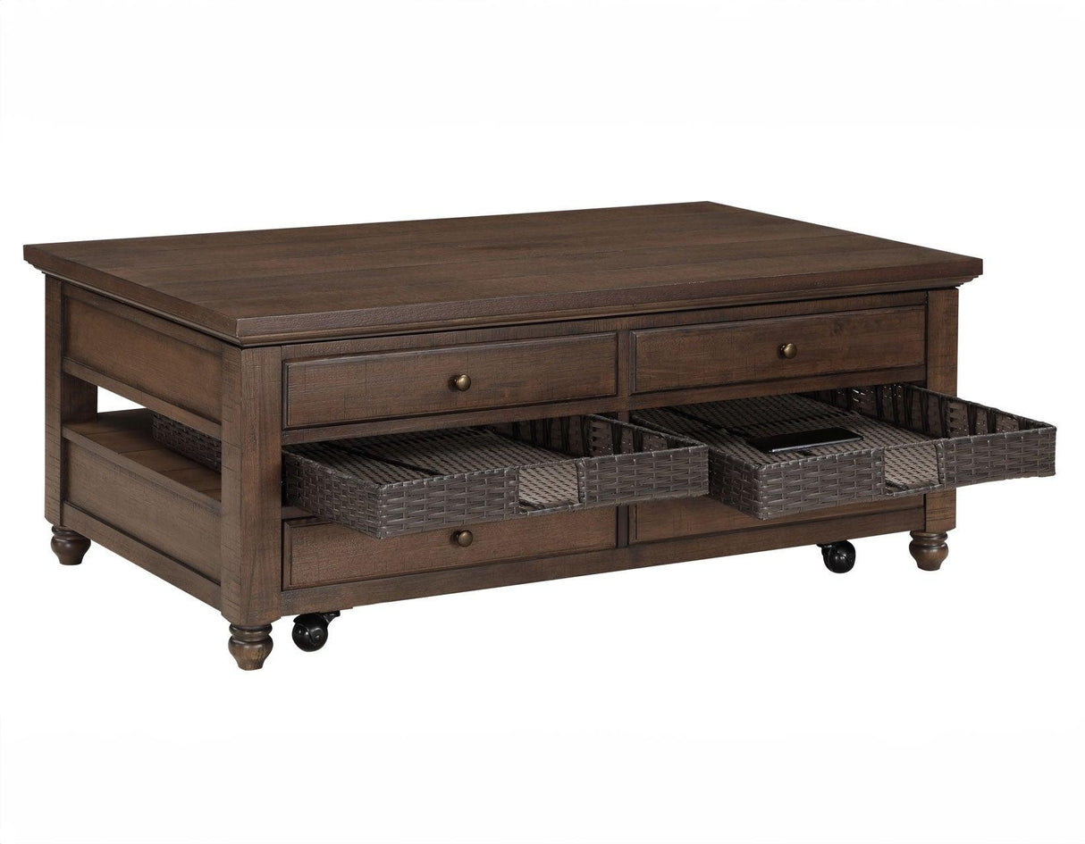 Oliver Lift-Top Cocktail Table with Casters by Steve Silver at Eve Furniture