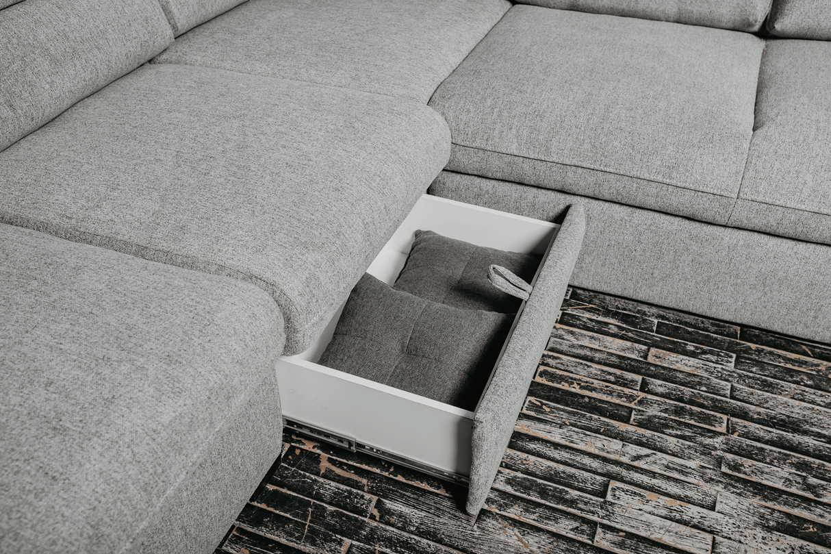 Oliver Sectional w/ Bed and Storage by ESF Furniture at Eve Furniture