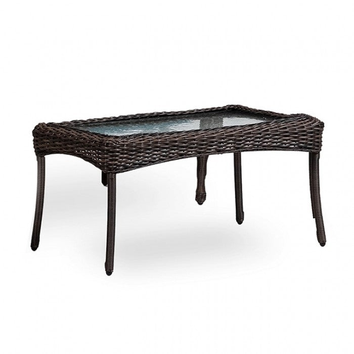 Oliveri Brown Wicker Coffee Table by Furniture of America at Eve Furniture