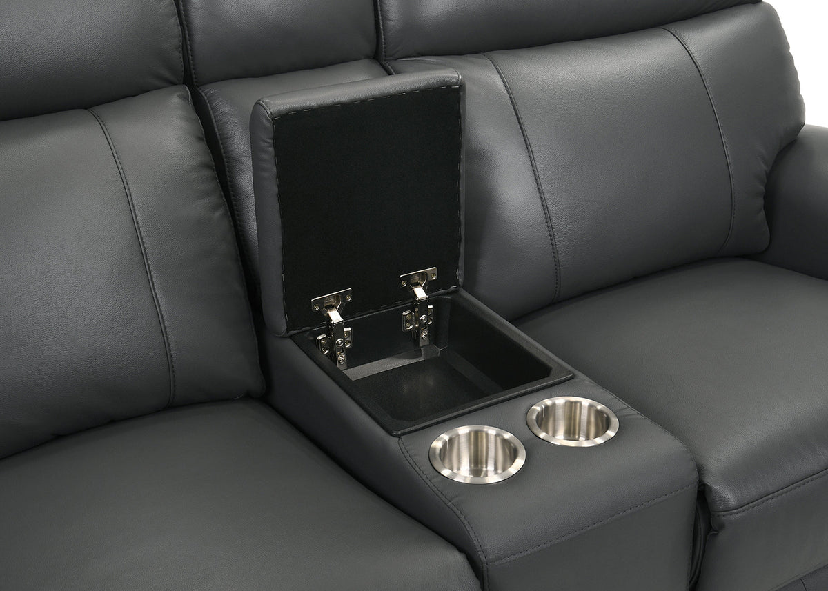 Oliverus Dark Gray Power Sectional