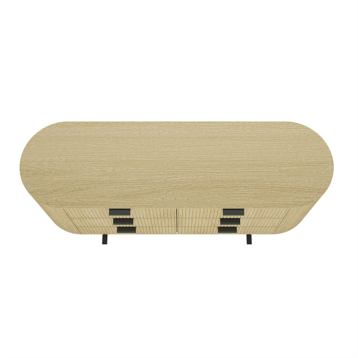 Olivia 71.3" Double Dresser in Natural Oak and Black by Manhattan Comfort at Eve Furniture
