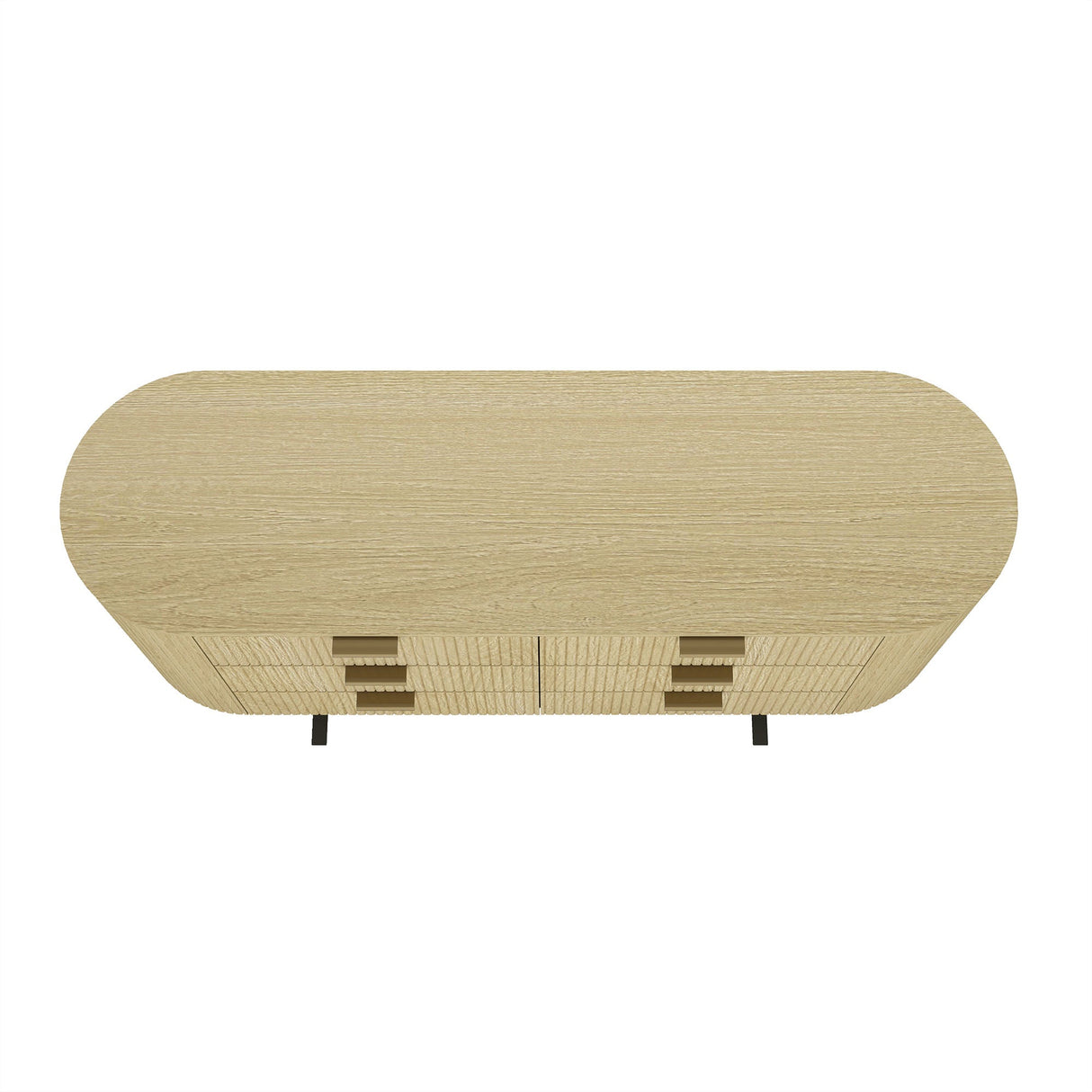 Olivia 71.3" Double Dresser in Natural Oak and Gold by Manhattan Comfort at Eve Furniture